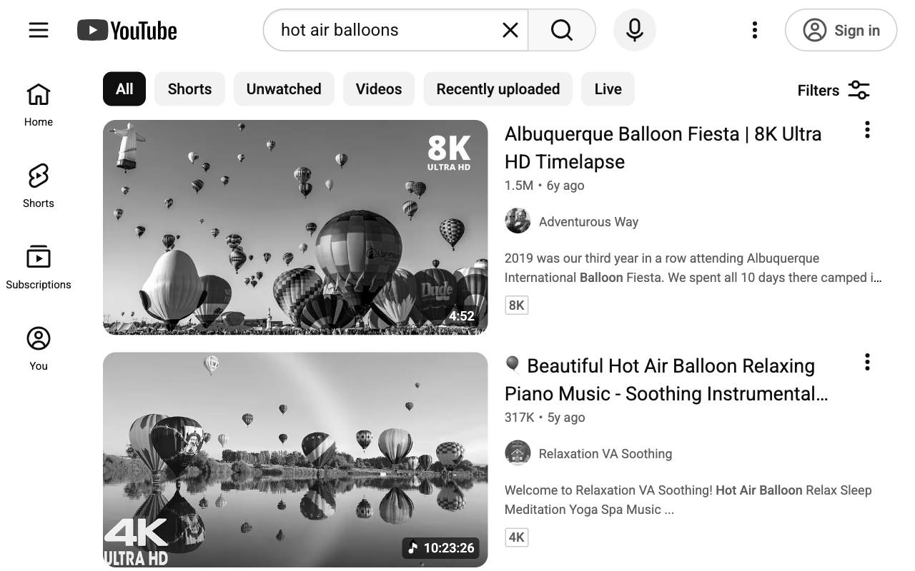 The same page through Grayscale Filter, in grayscale.
